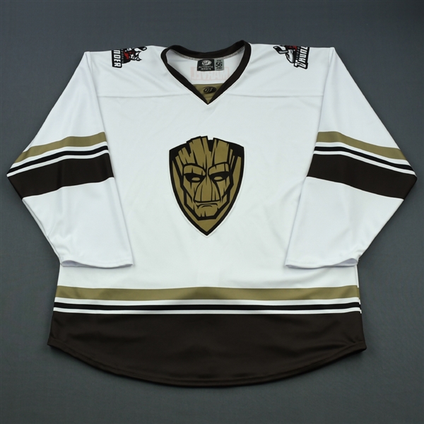 Blank (No Name Or Number)<br>MARVEL Groot (Game-Issued) - March 2, 2019 @ Manchester Monarchs<br>Adirondack Thunder 2018-19<br>#16 Size: 56