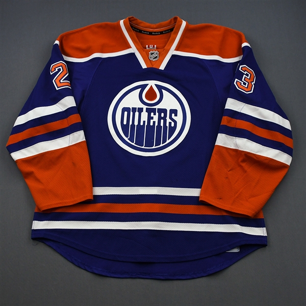 Hendricks, Matt *<br>Blue Set 3 <br>Edmonton Oilers 2014-15<br>#23 Size: 56