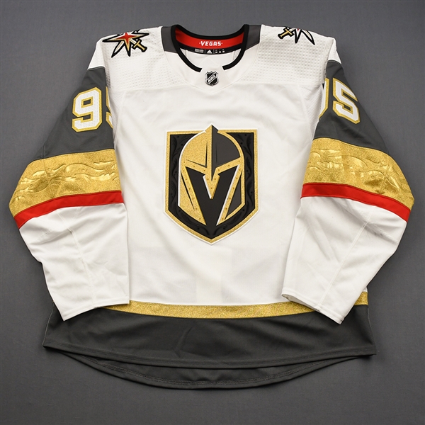 Higson, Schael<br>White Set 1 - Training Camp Only<br>Vegas Golden Knights 2018-19<br>#95 Size: 56