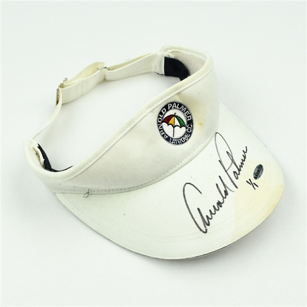 Palmer, Arnold *<br>AHEAD - White Visor - Worn and Autographed <br>Arnold Palmer <br>