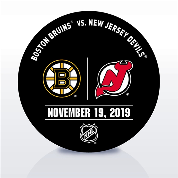 New Jersey Devils Warmup Puck<br>November 19, 2019 vs. Boston Bruins<br>New Jersey Devils 2019-20<br>