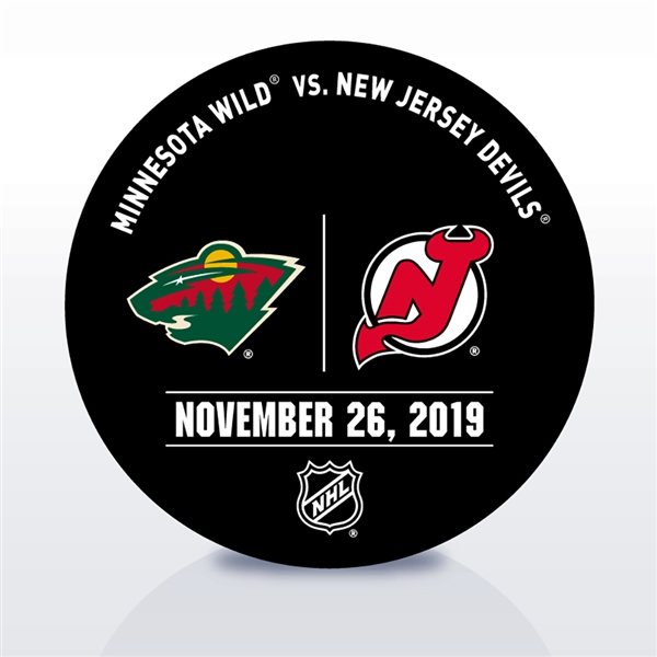 New Jersey Devils Warmup Puck<br>November 26, 2019 vs. Minnesota Wild<br>New Jersey Devils 2019-20<br>
