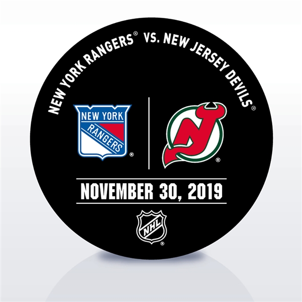 New Jersey Devils Warmup Puck<br>November 30, 2019 vs.New York Rangers<br>New Jersey Devils 2019-20<br>