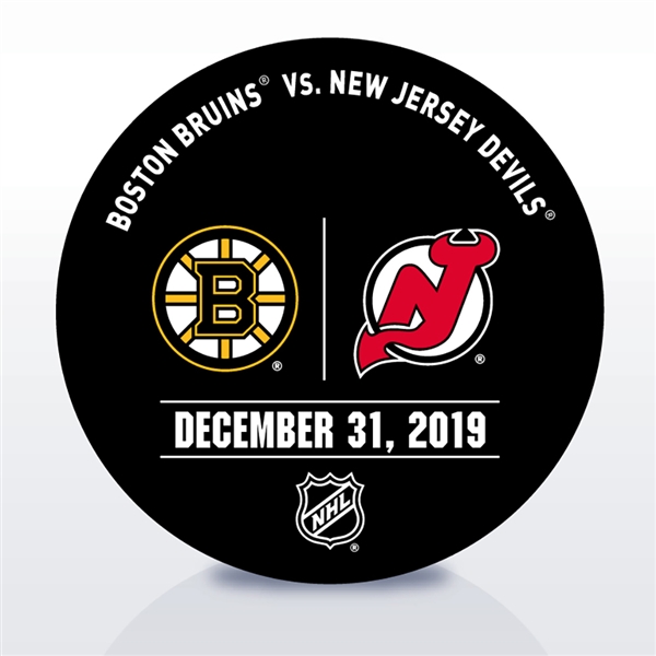 New Jersey Devils Warmup Puck<br>December 31, 2019 vs. Boston Bruins<br>New Jersey Devils 2019-20<br>
