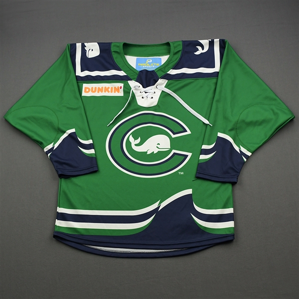 Hall, Erin<br>Green Preseason - Worn September 28, 2019 vs. University of Connecticut<br>Connecticut Whale 2019-20<br>#8 Size: MD