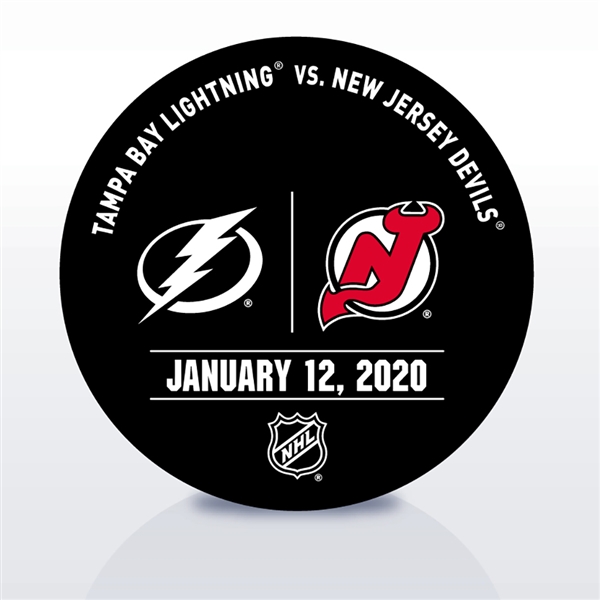 New Jersey Devils Warmup Puck<br>January 12, 2020 vs. Tampa Bay Lightning<br>New Jersey Devils 2019-20<br>