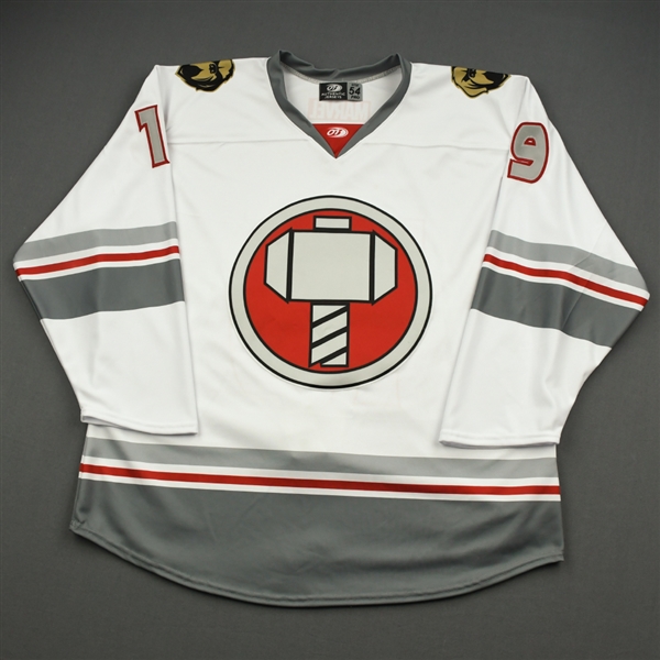 Blank - No Name Or Number<br>MARVEL Thor (Game-Issued) - November 2, 2019 vs. Maine Mariners<br>Newfoundland Growlers 2019-20<br>#19 Size: 54