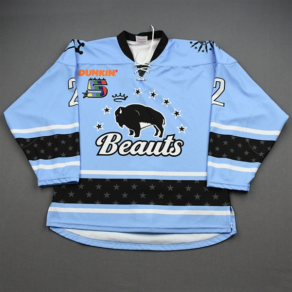 NNOB (No Name on Back)<br>Blue Set 1 (Game-Issued)<br>Buffalo Beauts 2019-20<br>#2 Size: SM