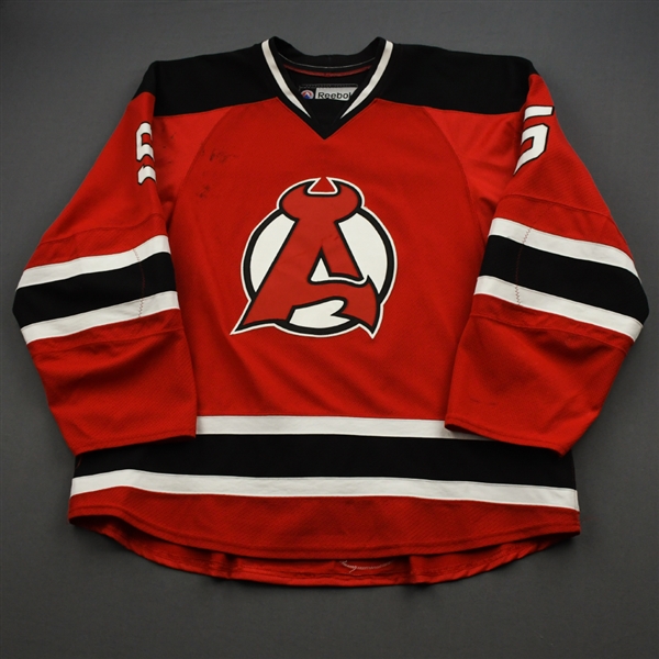 Geiger, Paul *<br>Red<br>Albany Devils 2015-16<br>#5 Size: 58