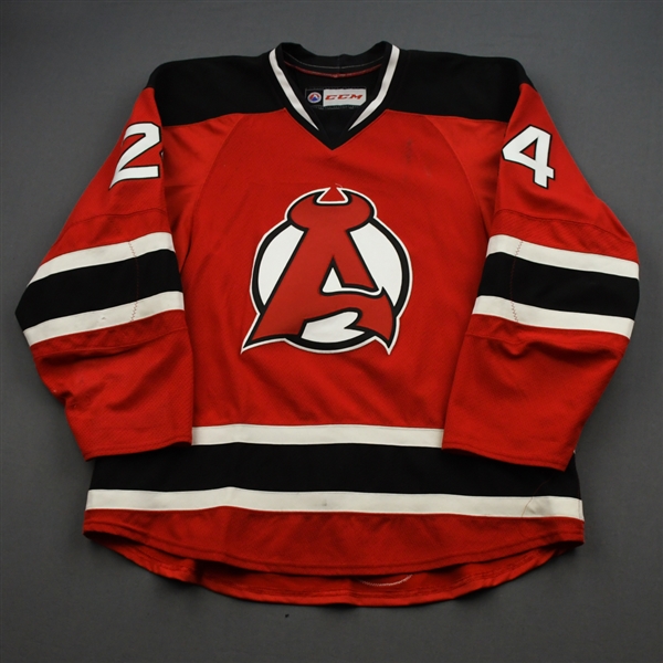Harper, Shane *<br>Red - Autographed<br>Albany Devils 2016-17<br>#24 Size: 54