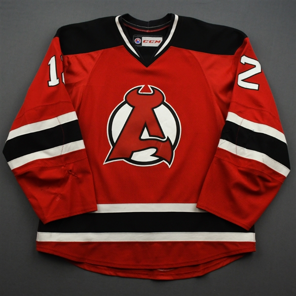 Novak, Max *<br>Red - Autographed<br>Albany Devils 2016-17<br>#12 Size: 54