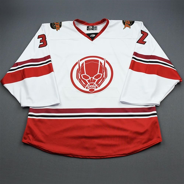 Marchand, Chase<br>MARVEL Ant-Man (Game-Issued) - February 8, 2020 vs. Kalamazoo Wings<br>Indy Fuel 2019-20<br>#32 Size: 58G