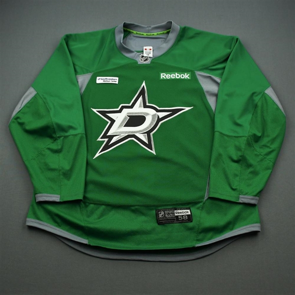 Cracknell, Adam<br>Green Practice Jersey w/ UT Southwestern Medical Center Patch - CLEARANCE<br>Dallas Stars <br>#27 Size: 58