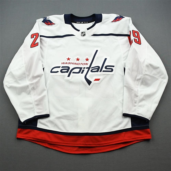 Djoos, Christian<br>White Set 1 - Game-Issued (GI)<br>Washington Capitals 2019-20<br>#29 Size: 56