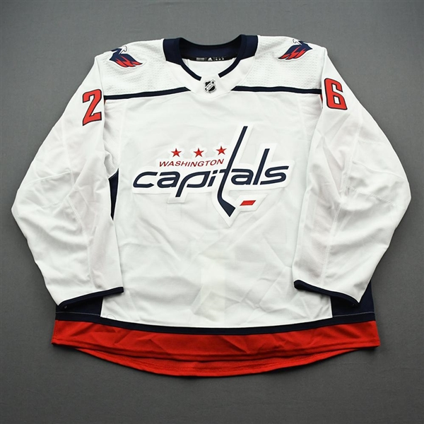 Dowd, Nic<br>White Set 1 - Game-Issued (GI)<br>Washington Capitals 2019-20<br>#26 Size: 56