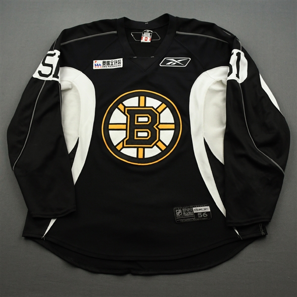 Bjork, Anders<br>Black Practice Jersey w/ ORG Packaging Patch - CLEARANCE<br>Boston Bruins 2017-18<br>#51 Size: 56