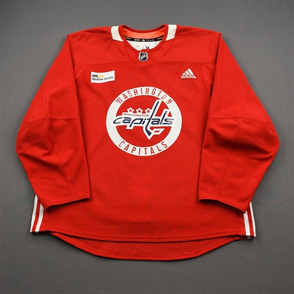 Bourque, Chris<br>Red Practice Jersey w/ MedStar Health Patch - CLEARANCE<br>Washington Capitals <br>#17 Size: 56