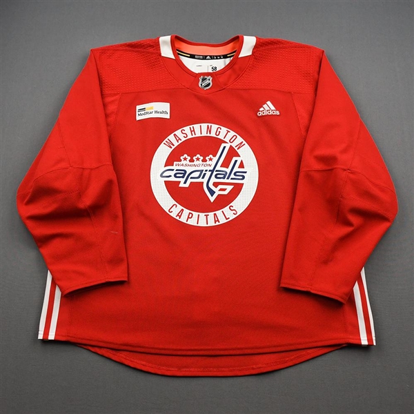 Burakovsky, Andre<br>Red Practice Jersey w/ MedStar Health Patch - CLEARANCE<br>Washington Capitals <br>#65 Size: 58