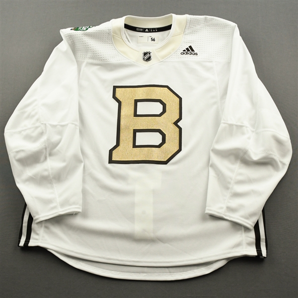 adidas<br>White - Winter Classic Practice Jersey - Game-Issued (GI)<br>Boston Bruins 2018-19<br> Size: 56