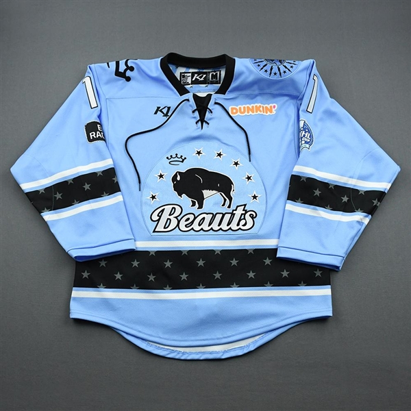 Chesson, Lisa<br>Blue Lake Placid Set w/ Isobel Cup & End Racism Patch<br>Buffalo Beauts 2020-21<br>#11 Size:  MD