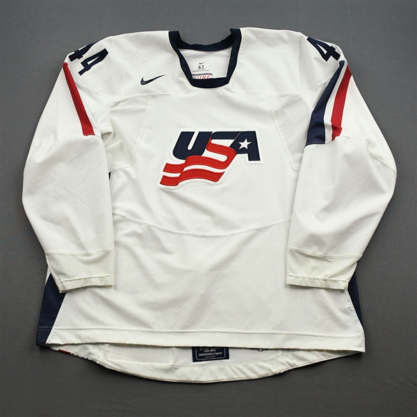 Orpik, Brooks *<br>White, IIHF Mens World Championship (Signed)<br>Team USA Hockey 2006<br>#44 Size: 62