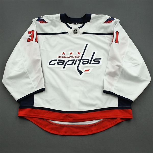 Anderson, Craig<br>White Set 1 - Back-Up Only<br>Washington Capitals 2020-21<br>#31 Size: 58G