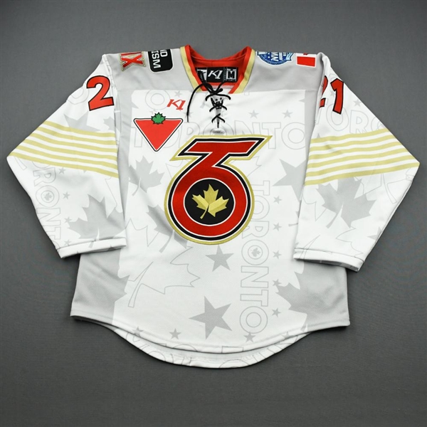 Curlew, Amy<br>White Lake Placid Set w/ Isobel Cup & End Racism Patch<br>Toronto Six 2020-21<br>#21 Size:  MD