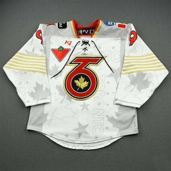 MacNeil, MacKenzie<br>White Lake Placid Set w/ Isobel Cup & End Racism Patch<br>Toronto Six 2020-21<br>#9 Size:  MD