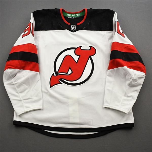Boqvist, Jesper<br>White Set 1<br>New Jersey Devils 2020-21<br>#90 Size: 56