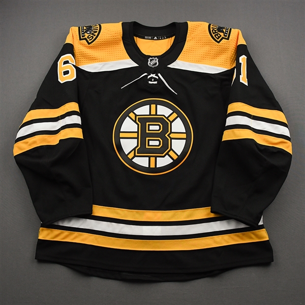 Asselin, Samuel<br>Black Set 1 - Game-Issued (GI)<br>Boston Bruins 2020-21<br>#61 Size: 56