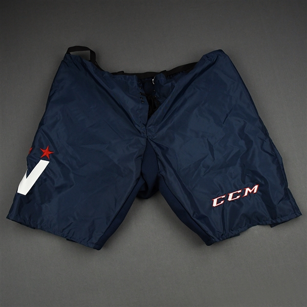 Grubauer, Philipp<br>Navy Stadium Series, CCM Pants Shell - Game-Issued (GI)<br>Washington Capitals 2017-18<br>#31 Size: XL