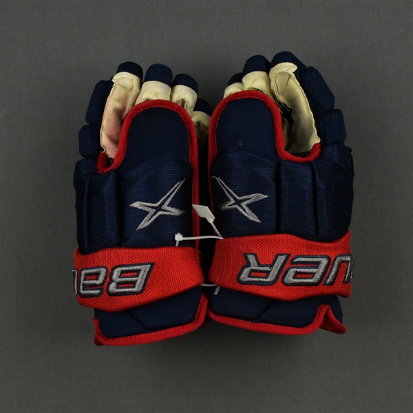 Atkinson, Cam<br>Bauer Vapor 2X Gloves<br>Columbus Blue Jackets 2020-21<br>#13 Size: 13"