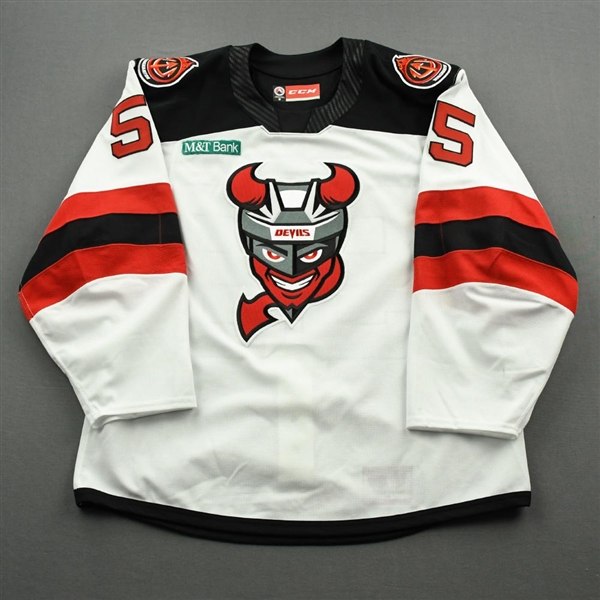 Hellickson, Matthew<br>White<br>Binghamton Devils 2020-21<br>#55 Size: 56