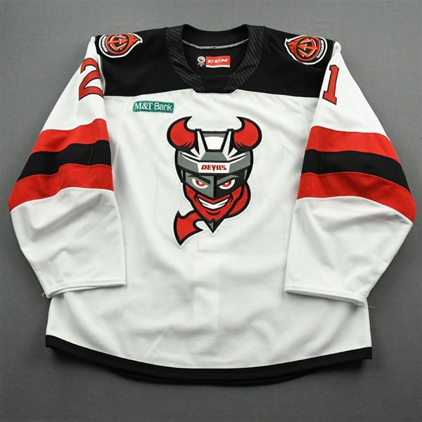 Koules, Miles<br>White<br>Binghamton Devils 2020-21<br>#21 Size: 56