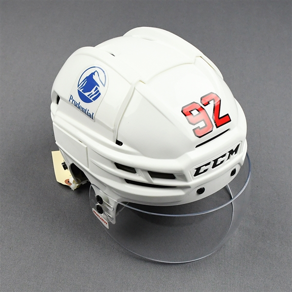 Clarke, Graeme<br>White, CCM Helmet w/ Bauer Shield - Training Camp<br>New Jersey Devils 2020-21<br>#92 Size: Medium