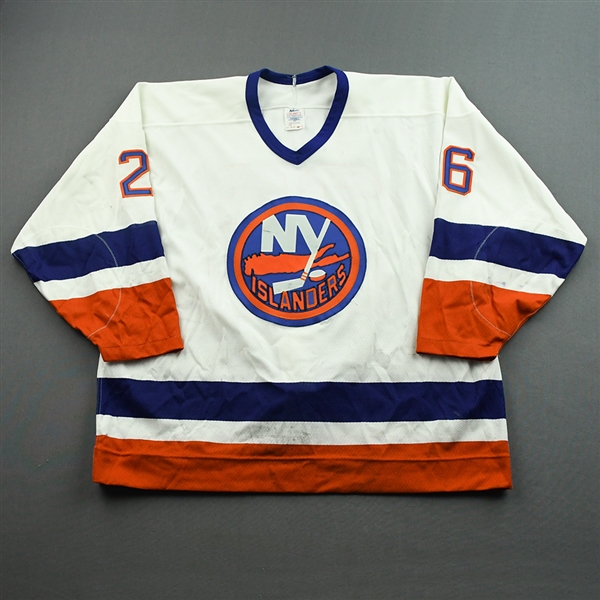 Flatley, Patrick *<br>White Playoffs - Video-Matched<br>New York Islanders 1989-90<br>#26 Size: 54