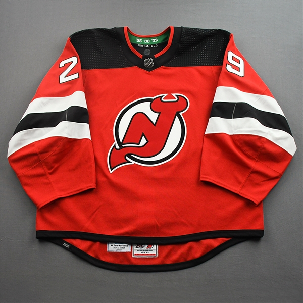 Blackwood, MacKenzie<br>Red Set 2<br>New Jersey Devils 2021-22<br>#29 Size: 58G
