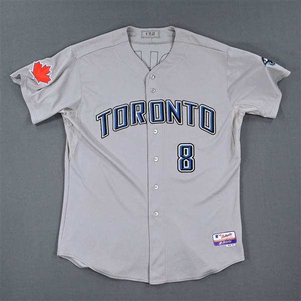Molina, Jose *<br>Gray - Photo-Matched<br>Toronto Blue Jays 2011<br>#8 Size: 52
