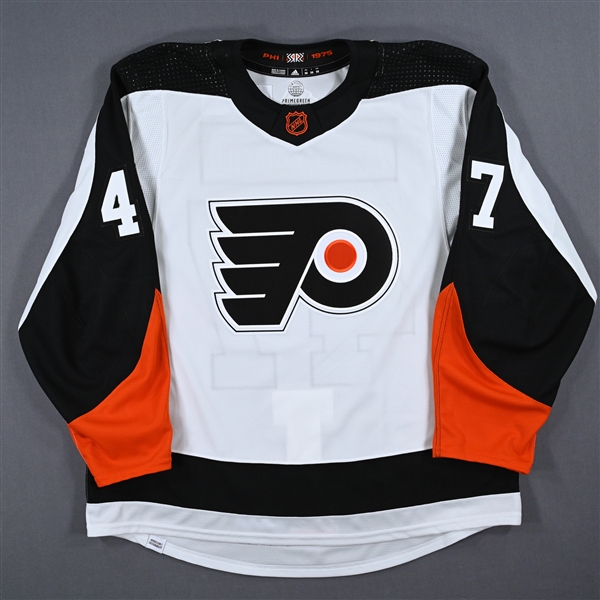 Attard, Ronnie<br>White Reverse Retro Set 1 - Game-Issued (GI)<br>Philadelphia Flyers 2022-23<br>47 Size: 56