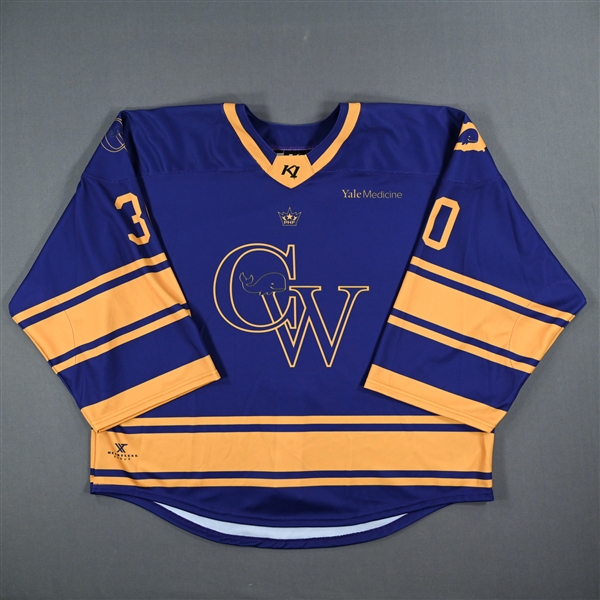 (NNOB), No Name On Back<br>Pittsburgh Pennies Retro - Game-Issued (GI)<br>Connecticut Whale 2022-23<br>#30 Size: XL Goalie