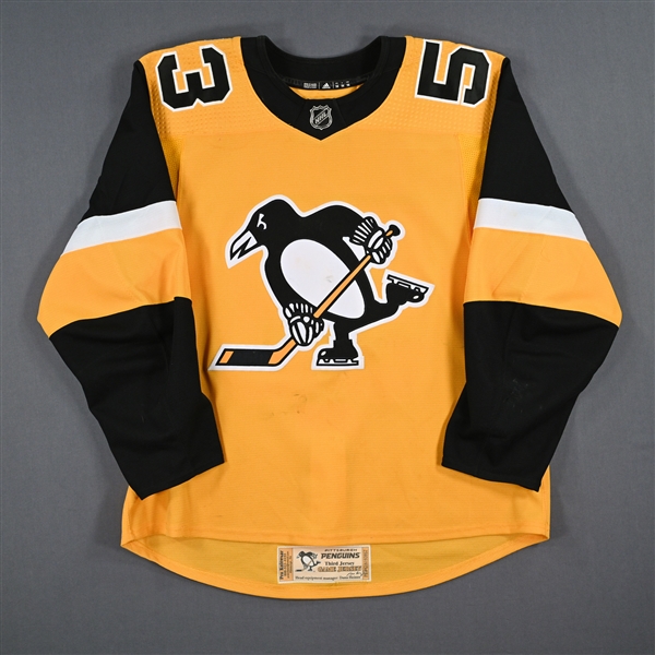 Blueger, Teddy *<br>Third- Photo-Matched<br>Pittsburgh Penguins 2018-19<br>#53 Size: 56