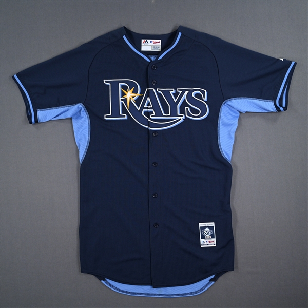 Longoria, Evan *<br>Blue - Game-Issued (GI) - Autographed - Clearance<br>Tampa Bay Rays 2016<br>#3 Size: 42