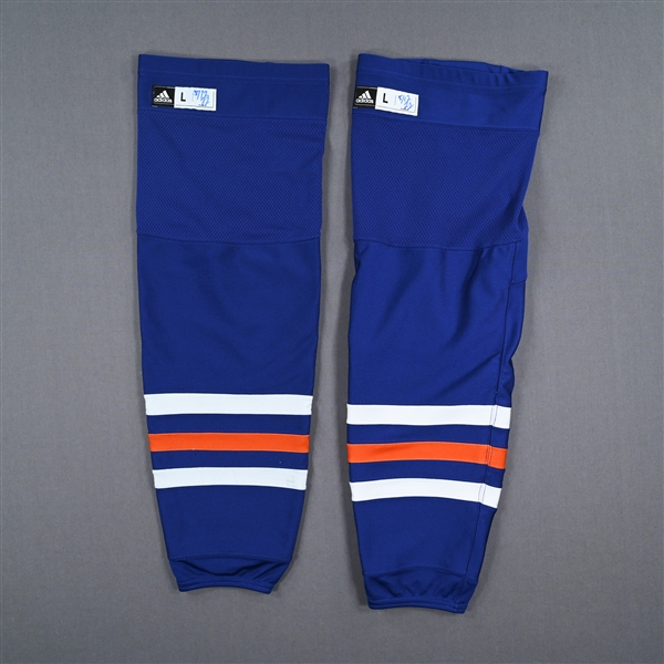 McDavid, Connor<br>Blue - adidas Socks - December 5, 2022 vs. Washington Capitals - PHOTO-MATCHED<br>Edmonton Oilers 2022-23<br>#97 Size: L