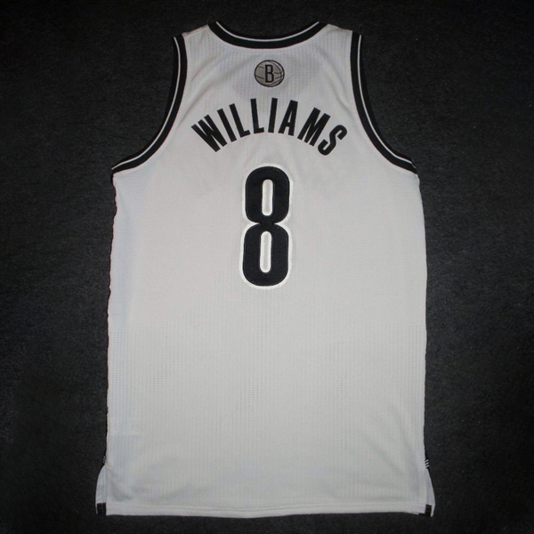 Williams, Deron *<br>White Regular Season (Photo-Matched to Three Games) - Worn 3 Games (1/18/13, 1/28/13, and 1/30/13)<br>Brooklyn Nets 2012-13<br>#8 Size: XL+2