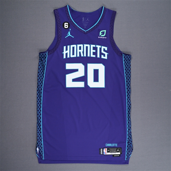 Hayward, Gordon<br>Purple Statement Edition - Worn 3/11/2023<br>Charlotte Hornets 2022-23<br>#20 Size: 50+6