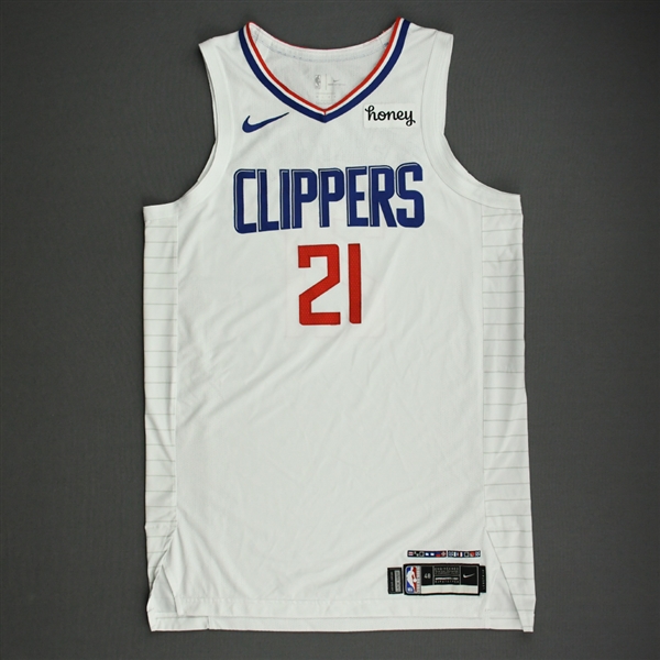 Beverley, Patrick<br>White Association Edition - 2021 NBA Playoffs - Western Conference Finals - Game 5 - Worn 6/28/2021<br>Los Angeles Clippers 2020-21<br>#21Size: 48+4