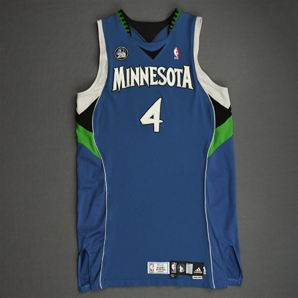 Foye, Randy<br>Blue Regular Season w/Twentieth Season Patch <br>Minnesota Timberwolves 2008-09<br>#3 Size: 44+4