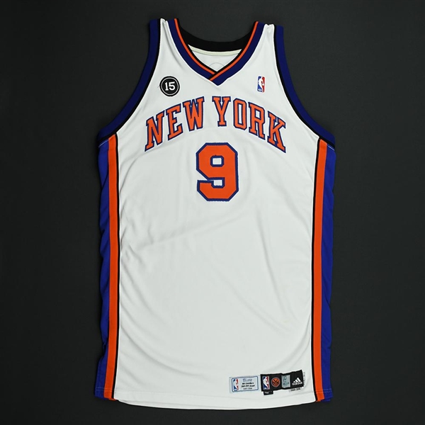 Bender, Jonathan *<br>White Regular Season w/McGuire Patch - Photo-Matched - Worn 3 Games (12/18/09, 2/27/10, and 3/18/10)<br>New York Knicks 2009-10<br>#9 Size: 50+4