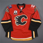 Kronwall, Staffan *<br>Red Set 2 w/ 30th Anniversary Patch<br>Calgary Flames 2009-10<br>#8 Size: 58+