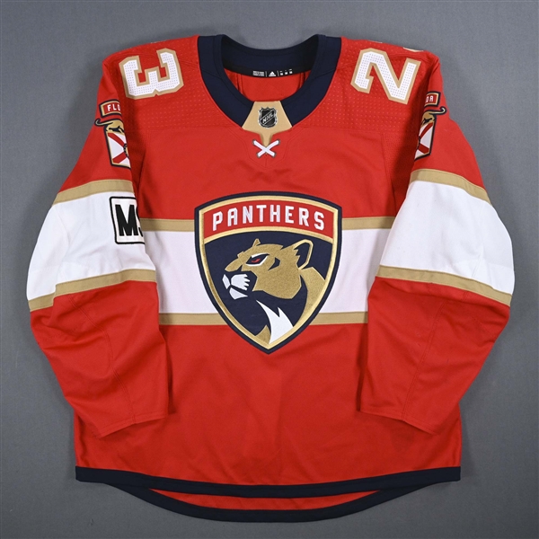 Brickley, Connor *<br>Red Set 2 w/ MSD Patch<br>Florida Panthers 2017-18<br>#23 Size: 56